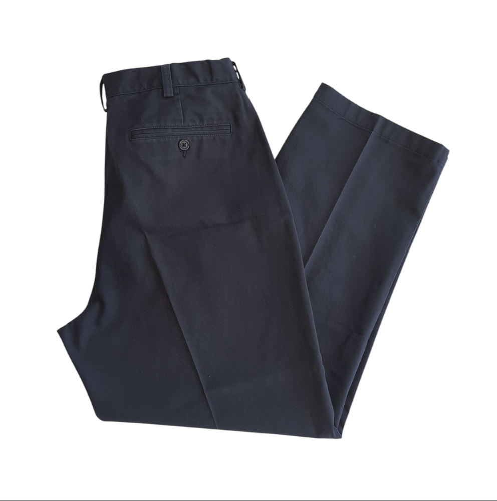 L.L. Bean Hidden Comfort Wrinkle-Free Double L Chinos 34 x 29 Blue Pockets